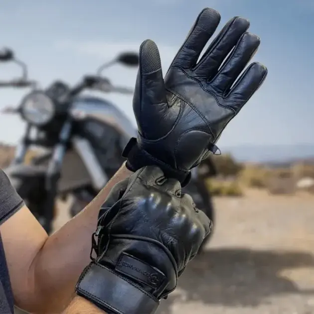 Full-grain cowhide leather gloves palm view