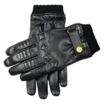Cashmere-lined touchscreen leather driving gloves