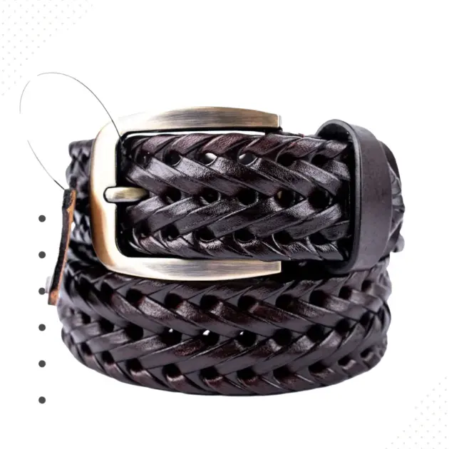 Tan leather casual belt for men