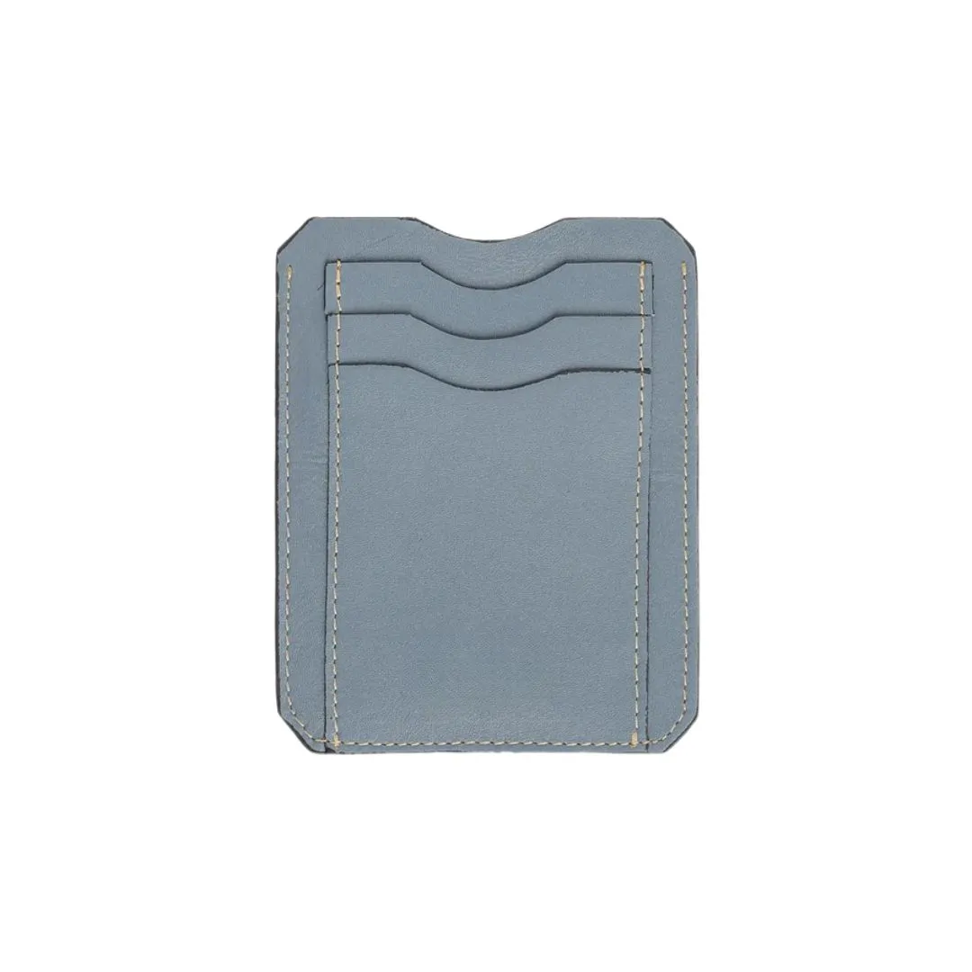 Front view of men's leather card holder