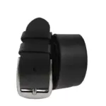 Men's black genuine leather belt