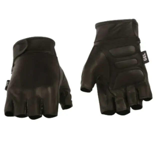 Men's full coverage fingerless gloves with gel palm