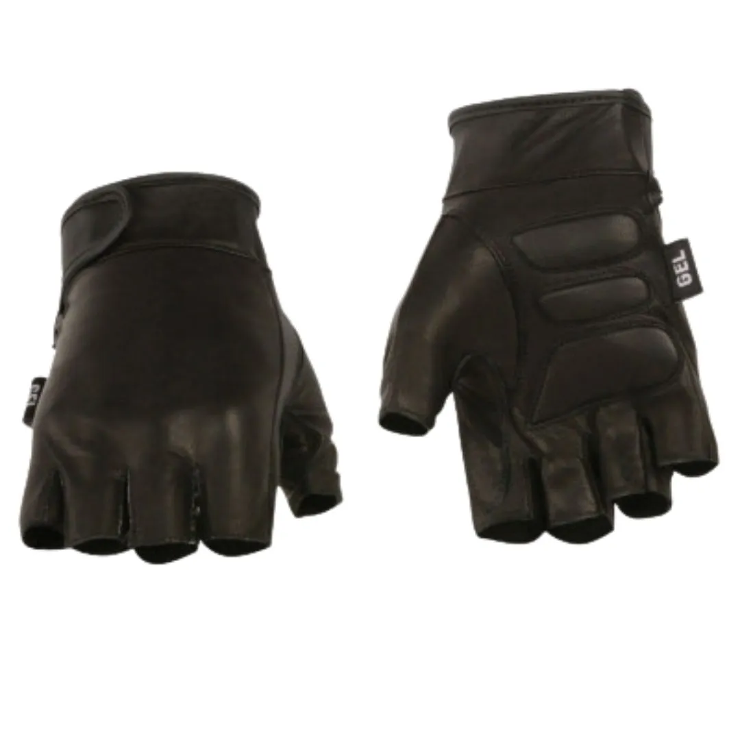 Men's full coverage fingerless gloves with gel palm