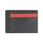 Men's leather card holder with multiple card slots
