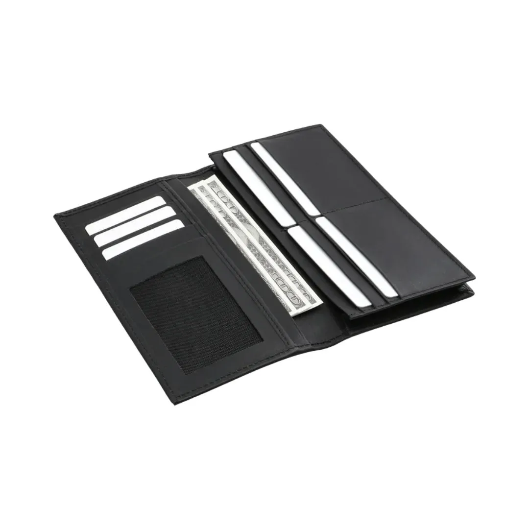 Men's leather long wallet with 12 card slots