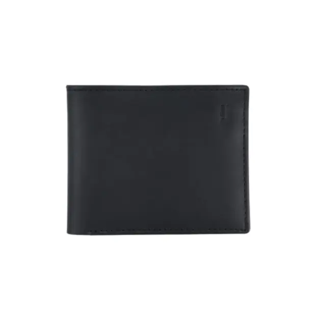 Men's leather wallet with classic compact design