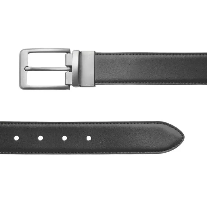 Men's reversible leather dress belt