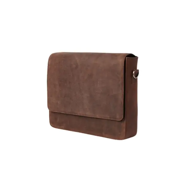 The Carismatico vintage distressed brown leather messenger bag
