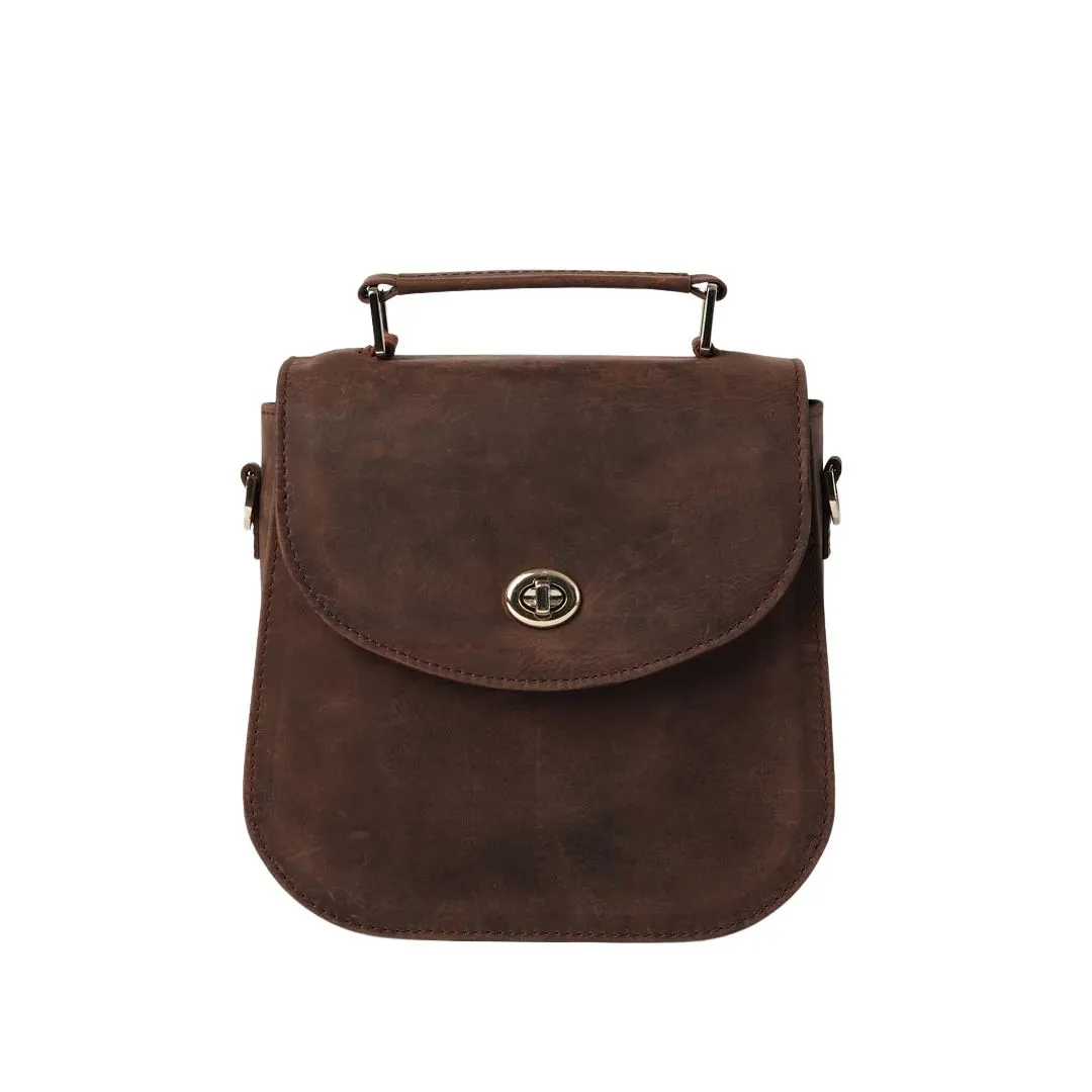 Vintage Leather Saddle Bag for Women - Image 2