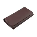 Women's long leather wallet with zipper closure