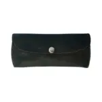 Black leather glasses case