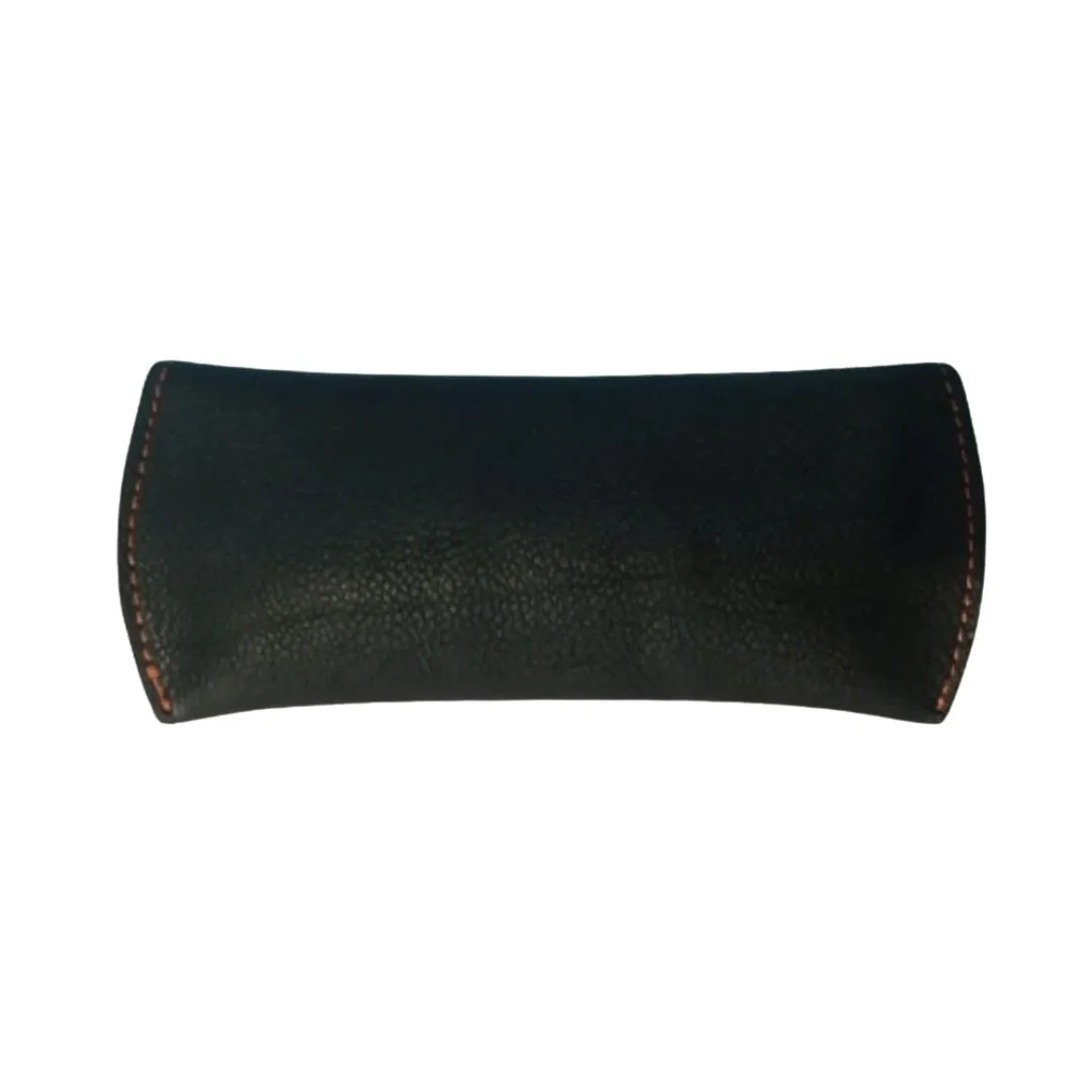 black leather optical glasses case