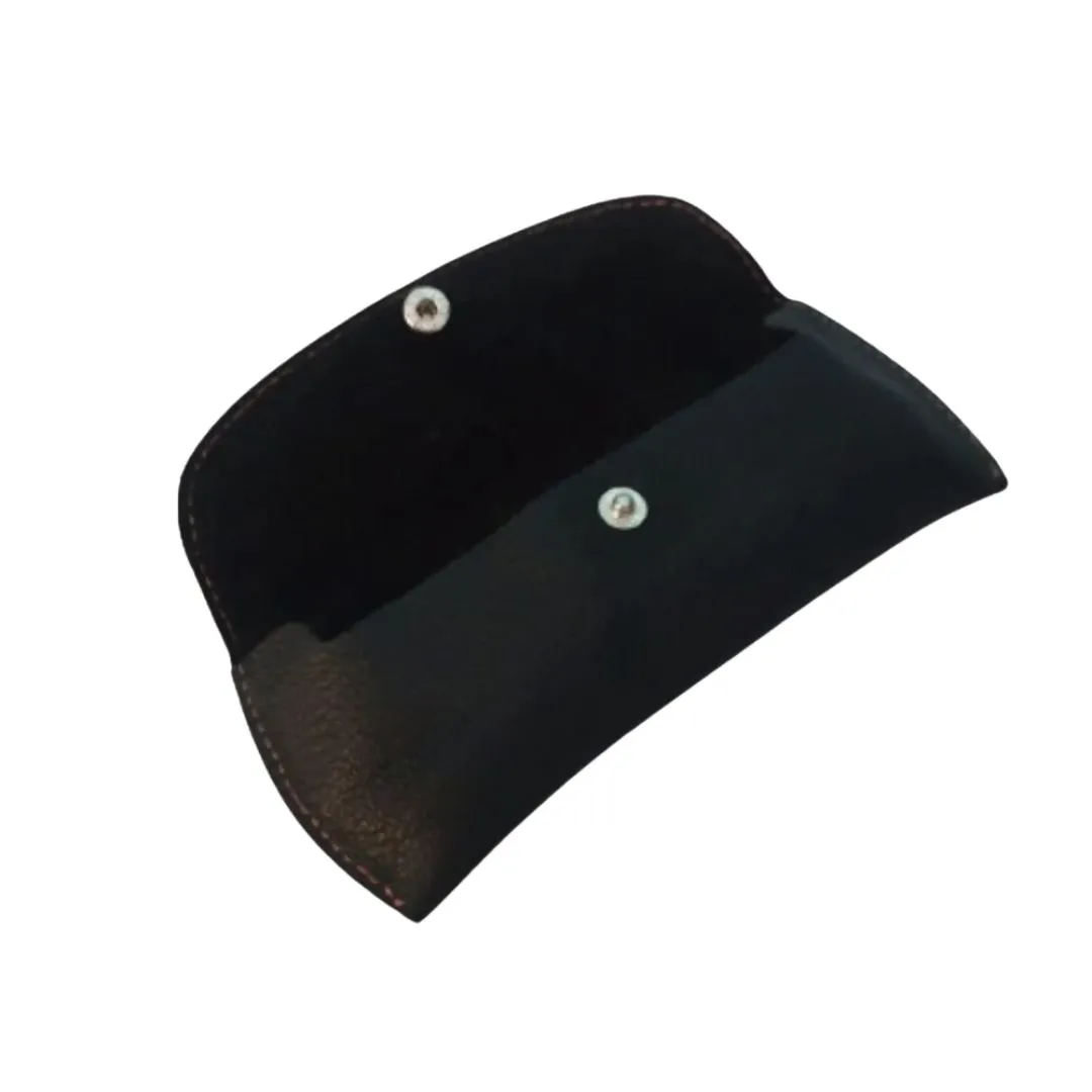 Black Leather Glasses Case - Image 3