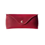 Ruby leather eyeglass case